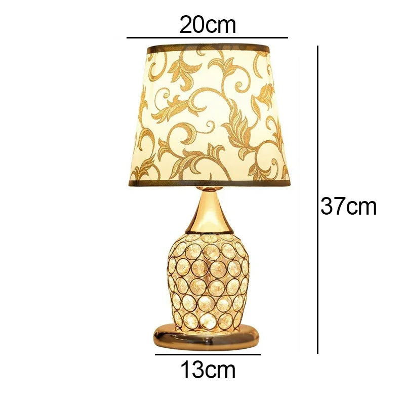 European-Style Crystal Table Lamp Ins Simple Modern Bedside Lamp