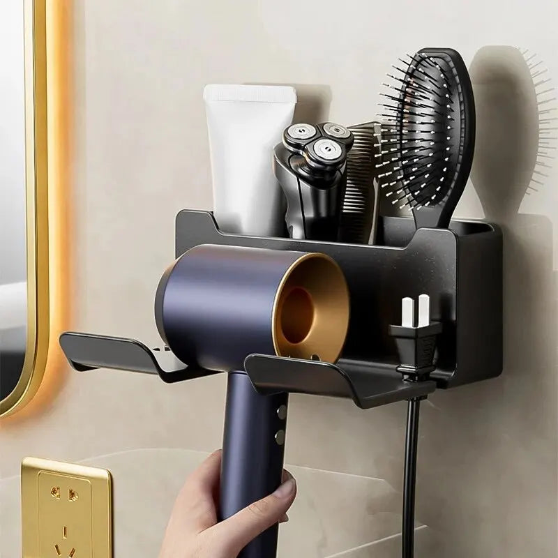 Hair Dryer Holder Wall Dryer Cradle Straightener Stand Hairdryer Organizer Box