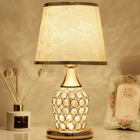 European-Style Crystal Table Lamp Ins Simple Modern Bedside Lamp